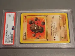 Vintage 1999 Pokemon Fossil #47, Geodude, 1st Edition, PSA Slabbed, Collectors - Image 1