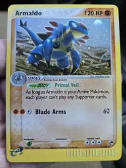 Armaldo 1/100 EX Sandstorm Pokemon Holo Rare E-Reader Series 2003 - Image 2