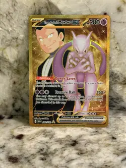 Pokemon TCG Mewtwo EX Team Rockets Hyper Rare Card 240/182 Destined Rivals - Image 1