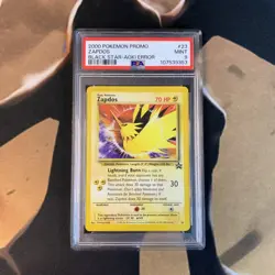 Zapdos PSA 9 Black Star Promo 23 Aoki Error Pokemon Card Mint - Image 1