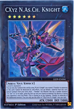 CXyz N.As.Ch. Knight - LED9-EN004 - Super Rare - 1st Edition Yugioh TCG Card NM - Image 1