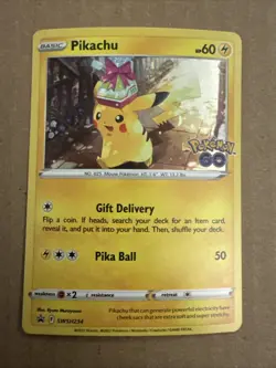 2022 Pikachu Sword & Shield Pokemon Go Black Star Promo Holo Card SWSH234 - Image 1