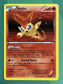 Pokemon Card - Victini - Holo Black Star Promo (BW32) BW Noble Victories *LP* - Image 1