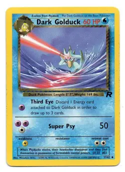 Vintage Pokemon Card "Dark Golduck" Team Rocket Set #37/82 Uncommon Unlimited - Image 1