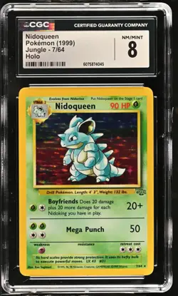 CGC 8 Nidoqueen 1999 Jungle 7/64 Holo Pokemon Card - Image 1