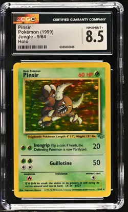 CGC 8.5 Pinsir 1999 Jungle 9/64 Holo Pokemon Card - Image 1