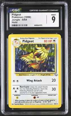 CGC 9 MINT Pidgeot 1999 Jungle 8/64 Holo Pokemon Card - Image 1
