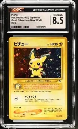 CGC 8.5 Pichu Japanese Neo Genesis 172 Holo Pokemon Card - Image 1