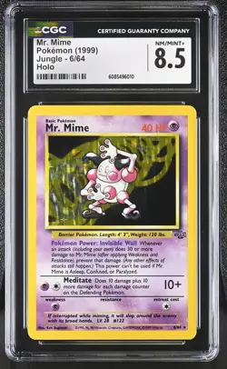 CGC 8.5 Mr. Mime 1999 Jungle 6/64 Holo Pokemon Card - Image 1