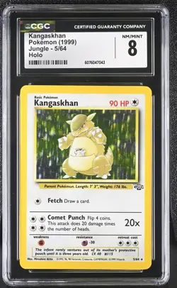 CGC 8 Kangaskhan 1999 Jungle 5/64 Holo Pokemon Card - Image 1