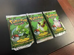 1999 Wizards of the Coast Pokemon Jungle Pack Set Of 3 New Unopened Booster Pack - Image 2