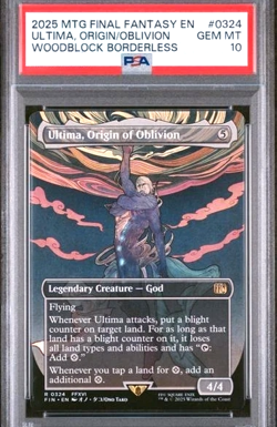 MTG Final Fantasy-Ultima, Origin of Oblivion-#0324 Woodbloock Borderless -PSA 10 - Image 1