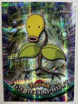 Bellsprout #69 2000 Topps Chrome Series 1 Tekno Chrome Pokemon Card Mint - Image 1