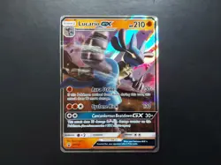 Pokemon - Lucario GX SM100 Ultra Rare Black Star Promo Holo - Image 1