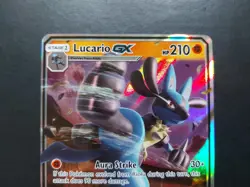 Pokemon - Lucario GX SM100 Ultra Rare Black Star Promo Holo - Image 2