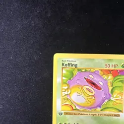 NM! 1999 Pokemon TCG Koffing Base Set 1st Edition Shadowless Non-Holo 51/102 - Image 3