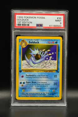 Golduck 1st Edition 1999 Pokemon Fossil #35 WOTC PSA 9 - Image 1