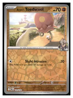 Arven's Toedscool Reverse Holo - Destined Rivals #109/182 - Common - Pokemon NM - Image 1