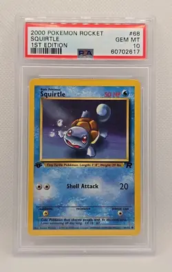 2000 Pokemon Rocket Squirtle 1st Edition PSA 10 GEM MINT 60702617 - Image 1
