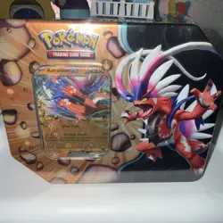 NEW! Pokemon Slashing Legends Factory Sealed Tin Koraidon EX 5 Booster Packs New - Image 1