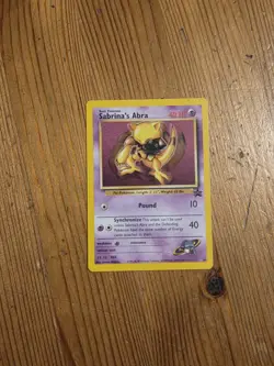Pokemon Sabrina’s Abra - Promo 19 - WOTC - Black Star - MP - Image 1