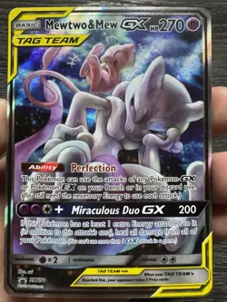 Pokemon TCG Mewtwo & Mew GX SM191 Tag Team Black Star Promo Sun & Moon - Image 1