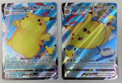 Surfing Pikachu VMAX 009/025 Flying Pikachu Vmax 007/025 Holo Celebrations NM - Image 1