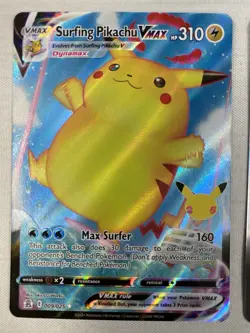 Surfing Pikachu VMAX 009/025 Flying Pikachu Vmax 007/025 Holo Celebrations NM - Image 3