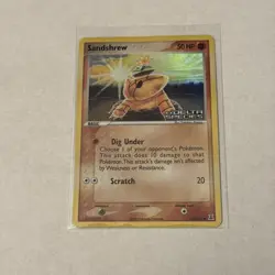 2005 Pokemon Sandshrew Reverse Holo 82/113 Stamped ex Delta Species. Pk000584 - Image 1