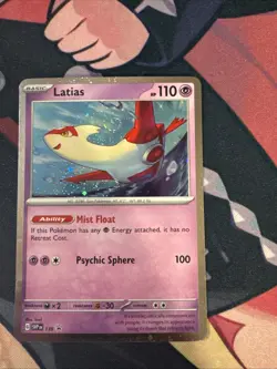 SVP139 Latias- Stellar Crown Black Star Promo Cosmo Holo Rare - Pokemon SWIRL - Image 1