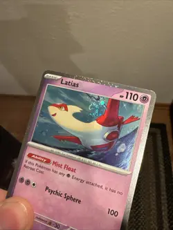SVP139 Latias- Stellar Crown Black Star Promo Cosmo Holo Rare - Pokemon SWIRL - Image 3