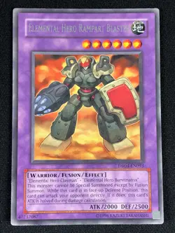 YUGIOH ELEMENTAL HERO RAMPART BLASTER DR04-EN093 RARE (NM) - Image 1