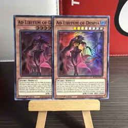 X2 Yugioh Ad Libitum of Despia BODE-EN011 Super Rare 1st Ed NM + BONUS HOLO - Image 1