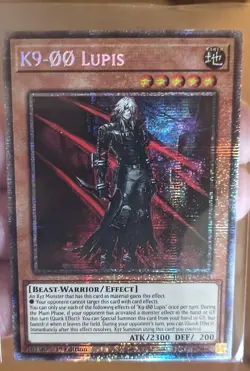 Yugioh: K9-00 Lupus: JUSH-EN034: Justice Hunters: Starlight Rare - Image 1