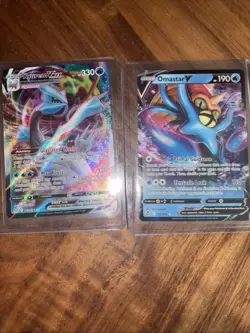 Lot of 2 Pokemon Cards Kyurem VMAX and Onastar V - Image 1