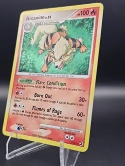 Pokemon TCG Arcanine LV. 53 Rare Holo Card 1/111 Rising Rivals - Image 3