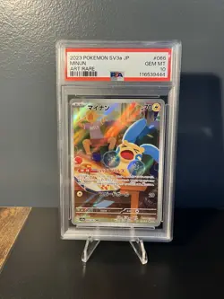 PSA 10 Minun 066/062 AR Art Rare Raging Surf sv3a Pokemon Card - Image 1
