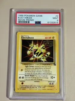 Electabuzz 1999 Black Star Movie Promo Card Grade PSA 9 WOTC Pokemon #2 - Image 1