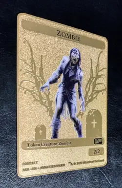 Magic The Gathering Gold Metal Card ~ Zombie 006/012 (2019) MTG - Image 3