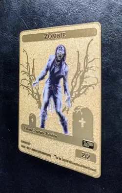 Magic The Gathering Gold Metal Card ~ Zombie 006/012 (2019) MTG - Image 4