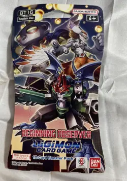Digimon Card Game BT16 Beginning Observer Booster Packs Lot of 8 English - Image 2