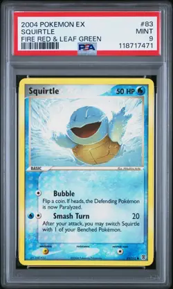 PSA 9 Squirtle 83/112 EX FireRed & LeafGreen 2004 Pokemon Card - Image 1