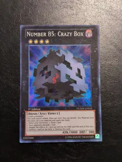 Yu-Gi-Oh! SUPER RARE HOLO CARD NUMBER 85 CRAZY BOX NUMH-EN033 1ST NM - Image 1