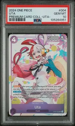 Uta #004 - One Piece Uta Premium Card Collection - PSA 10 - Image 1