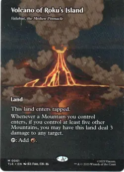 MTG: Avatar: Eternal-Legal: Borderless Volcano of Roku's Island: LP Condition - Image 1