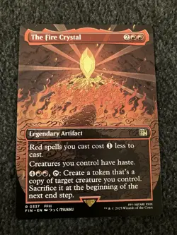 Magic The Gathering MTG - The Fire Crystal (Borderless) - Final Fantasy - Image 1