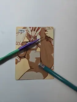 Hand Painted MTG Alter Plains- Anime Mage Fan Art, Lopunny Inspired; By BAZAYO - Image 1