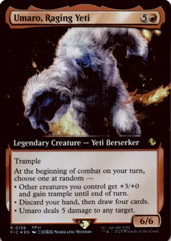 MTG Umaro, Raging Yeti (Extended Art) Foil NM Commander: FINAL FANTASY Magic 156 - Image 1