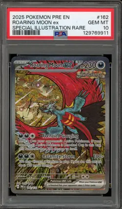 Pokemon Roaring Moon ex Prismatic Evolutions Spec. Illustration Rare #162 PSA 10 - Image 1
