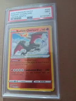 PSA 9 Mint Radiant Charizard 020 / 159 Crown Zenith Shiny Holo Rare Pokemon TCG - Image 1